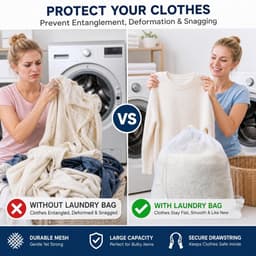 Solidchoice - Set van 2 XXL Waszakken voor Kleding en Beddengoed — thumbnail 5