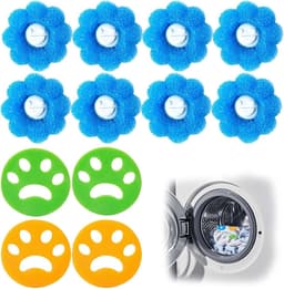 Dierenhaarvanger wasmachine 12 stuks - Siliconen en spons - Verwijdert dierenharen en pluisjes - ShopVlot — thumbnail 1