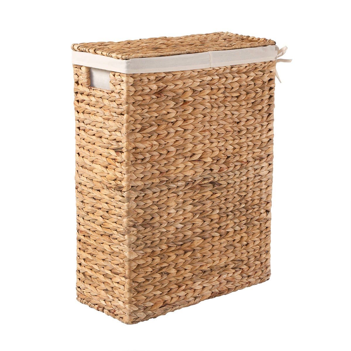 CALICOSY - Wasmand met deksel van waterhyacint L21 cm - MAYA — afbeelding 1