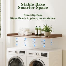 Dailygoods- Werkblad voor Wasmachine/Droger - Houten Werkblad - Opbergruimte - Organisatie - Glad en Gemakkelijk Schoon te Maken - Afmetingen 137 × 70 × 7 cm - Aanrechtblad — thumbnail 3