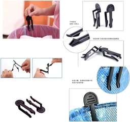 Prullenbak Bag Clips - Vuilniszak Klemmen - Afval Beheren - Anti-Glij Ontwerp - 8 x 3.2 cm - Zwart — thumbnail 2