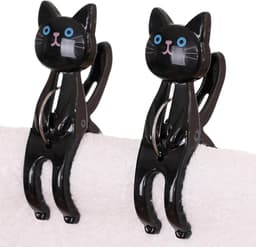 Katten Wasknijpers - Kleding Clips - Kleding Droge - Antislip Ontwerp - 7.3 cm per stuk - Zwart — thumbnail 5