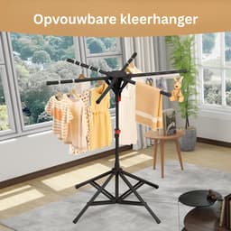 ApexArte® Droogmolen met Voet voor Camping & Thuis - Wasrek Staand - Droogrek Inklapbaar — thumbnail 4