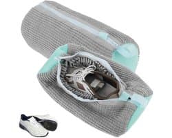 Set van 2 Waszakken voor Schoenen, Herbruikbare Waszakken met Rits voor de Wasmachine, Ideaal voor Sneakers en Leren Schoenen, 39 x 19 cm