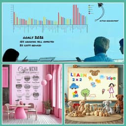 Magnetische Whiteboard Folie – Zelfklevende Whiteboard Sticker voor Muur, Herbruikbare Planner voor Thuis, Kantoor & School (120 x 60 cm Blauw) — thumbnail 3