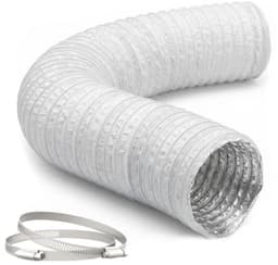 Afvoerslang 5 meter Ø 125 mm met 2 RVS-klemmen - Flexibele luchtslang voor airco, afzuigkap en droger - Gasdicht en temperatuurbestendig — thumbnail 1
