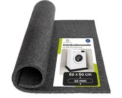 Garronda Antivibratiemat 60 x 60 cm – 10 mm SBR-rubbergranulaat – Onderlegmat voor Wasmachine en Droger – Geluids- en Trillingsdempend – Antislip – GD-0251
