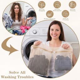Set van 2 Katoenen Wasnetten voor Delicate Kleding, Ademend en Met Rits voor Ondergoed, Lingerie en Sokken - Maten 15,75×12 cm en 7,87×12 cm — thumbnail 4