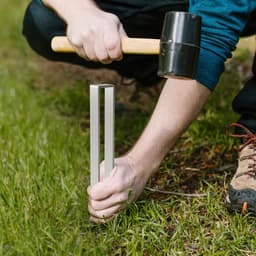 SnelShoppen - Rose Arch Ground Anchor Set van 4, U-Vormige Grondankers van Legeringsstaal 30 x 2.8 x 2 cm, Zilver voor Tuin en Buiten — thumbnail 2