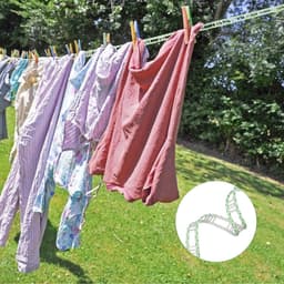 waslijn voor buiten, 2 stuks waslijn voor buiten, 16 m, verstelbaar, winddicht, met haken, was- en drooglijn, ideaal campingaccessoire — thumbnail 5