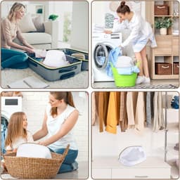 Waszak - Packing Cubes - Wasnet - Waszak Schoenen - Waszakjes Met Rits - Packing cubes met compressierits - Herbruikbaar - 2 stuks - Beschermt schoenen - Kleding — thumbnail 2