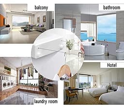 Inklapbare Onzichtbare Waslijn voor Binnen - Dubbele Lijn met Verstelbare Touw voor Balkon en Badkamer - 4.2m — thumbnail 4