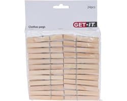 Wasknijpers naturel van hout - 144x stuks - 7,5 cm - Huishouding - De was doen - Was ophangen - wasgoedknijpers