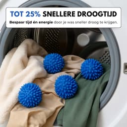 Boncy® Drogerballen - 6 Stuks Blauw - Droogballen voor Wasdrogers - Energiebesparend & Duurzaam Cadeau - Wasdrogerballen - Wasballen voor Wasdroger Droogtrommel - Dryer Balls Wol Droger Ballen - Wasmachine Wasbol Wasbollen — thumbnail 5
