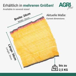Aardappelzakken zonder trekkoord - Grofmazige Ritselzakken 26 x 36 cm voor Fruit, Groenten en Noten — thumbnail 4