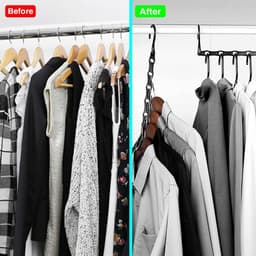 4 stuks - Multifunctionele kledingkastorganizer met 5 gaten - Compact en antislip droogrek voor kleding - Opvouwbaar en 360° draaibaar - Thuis en op reis - Ruimtebesparende 5-in-1 hanger - Draaibare magische hanger - Geschikt voor kledingkasten — thumbnail 3