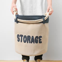 Bera Home Rond 40 L - Wasmand - Opvouwbaar - Stevig en Milieuvriendelijk - Met IJzeren Frame - 36x40 cm - Ideaal als Speelgoedmand en Wasbox — thumbnail 2