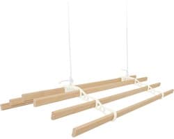 Kledingrek Plafond Katrol - Ivoor– 2.4m 6-lat plafond wasrek