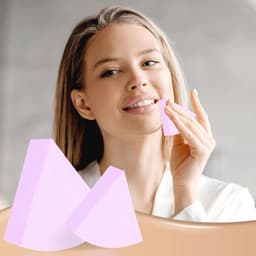6 Stuks Mini Make-up Sponzen Driehoekig - Wasbare Cosmetica Applicators voor Foundation en Concealer — thumbnail 4