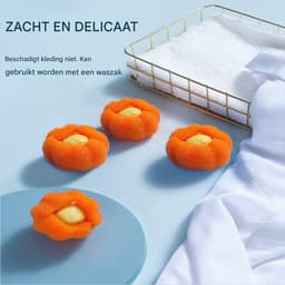 6-stuks wasbal - droogtrommelbal - herbruikbaar - wasmiddel voor dierenharen - wasmiddel voor ontharing - kleding anti-klitten adsorptie ontharingsbal - geschikt voor kleding, honden, katten en huisdieren - oranje — thumbnail 2