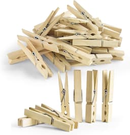 Houten wasknijpers voor waslijn - Sterk en duurzaam - 102 Stuks voor DIY-projecten en foto's — thumbnail 1