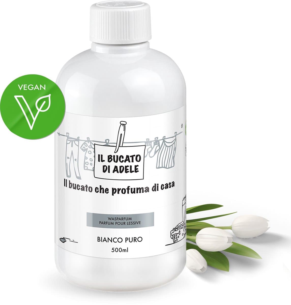 Il Bucato di Adele Wasparfum - Italiaanse Was Parfum - Puur Wit 500ml — afbeelding 1