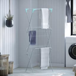 3 Laags Kleding Airer - Indoor en Outdoor Droogrek - Genoeg ruimte — thumbnail 1