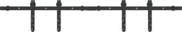 vidaXL - Ophangset - voor - schuifdeur - 122 - cm - koolstofstaal — thumbnail 1