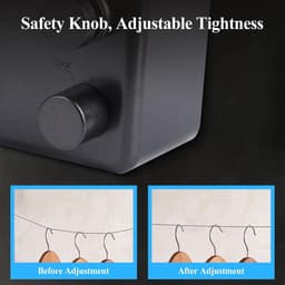 Extendable Wall Clothesline 4 m Rope - High Load Capacity Telescopic Wall Dryer - Retractable Wall Mounting Clothesline for Indoor and Balcony — thumbnail 4