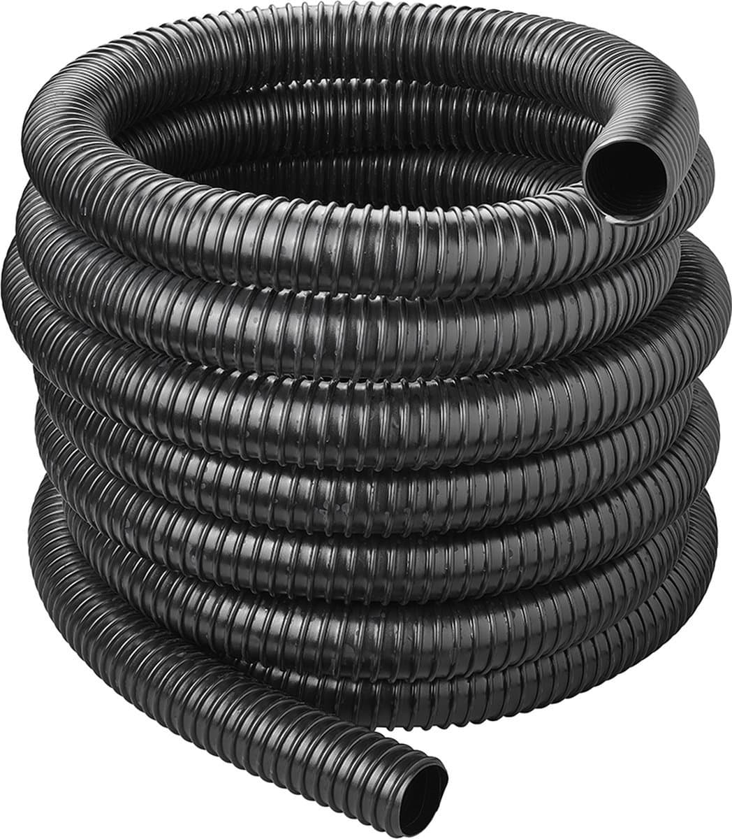 ProPlus Afvalwaterslang - 10 m - Afwatering - Temperatuurbestendig - Flexibel en Uittrekbaar - ø 40 mm - Voor het Geleiden van Afvalwater vanuit caravans/campers, vijvers en zwembaden - Afvoerkanaal - Zwart — afbeelding 1