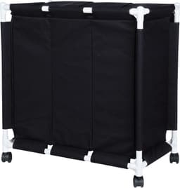 Wasmand op Wielen 3 Compartimenten 137 l - Opbergmand - Mand - Wassorteerder — thumbnail 1