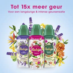Robijn - Wasparfum - Tropical - tot 15x meer geur dan bij gebruik van alleen wasmiddel - 8 flessen x 342 ml — thumbnail 4