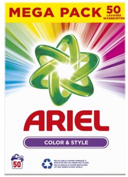 2 x Ariel Color & Style - Waspoeder - Gekleurde Was - 50 Wasbeurten - Waspoeder - Gekleurde Was - Ariel Color & Style - Kleurverzorging - Wasoplossing — thumbnail 2