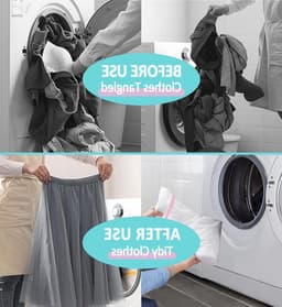 Wasmachine Wasnet, 30 x 40 cm, Kleine Waszak met Verborgen Rits, Bescherming tegen Vouwen en Deformatie van Kleding, Ideaal voor Delicate Stoffen en Ondergoed — thumbnail 3