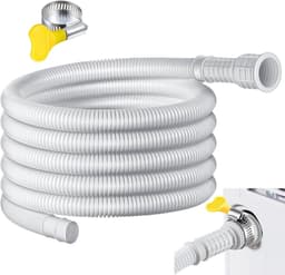 Flexibele afvoerslang voor airconditioning en ontvochtiger met aanpasbare rubberen adapter en kniptang — thumbnail 1