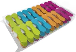 Plastic Wasknijpers - Kledingklemmen Set - Was Ophangen - Soft-Grip Voorkomt Afdrukken - 16 Stuks - Multi-Color — thumbnail 1