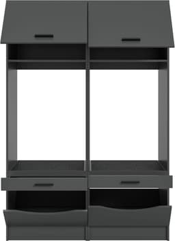xonox.home Free wasmachine-ombouwset (B/H/D: 133x195x68 cm) in antraciet imitatie — thumbnail 4