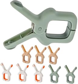 9-delige Herbruikbare Quiltclips – Antislip Wasknijpers voor Dekbed, Wasgoed en Strandhanddoeken — thumbnail 1