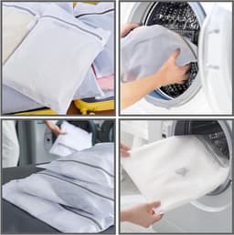 Mesh Waszakken Set van 4 Stuks, Ideaal voor Ondergoed, Bh's, Sokken en Babykleding, Beschermt Delicate Was en Voorkomt Verlies — thumbnail 5
