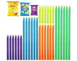 Zak Sluitclips - Zakverzegelaars Keuken - Voedsel Bewaren - Herbruikbaar en Kleurrijk - 5 Maten - Multicolor