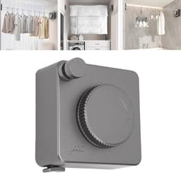 Intrekbare Waslijn - Waslijn Binnen Buiten - Ruimtebesparend Ophangen - Niet-doorhangend Ontwerp - 20 kg Capaciteit - Grijs — thumbnail 3
