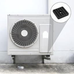 Rubberen Trillingsdempers - Anti-trillingsmat Pads - Airco Stabiliseren - Antislip Groeven - 47x47x08 cm - Zwart — thumbnail 4