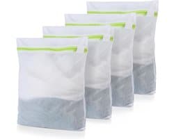 Set van 3 kleine linnen waszakken voor de wasmachine 23 x 30 cm - multifunctionele waszakken voor delicate kleding - wasnet voor reizen en thuisgebruik - grote waszakken voor optimaal onderhoud van textiel.