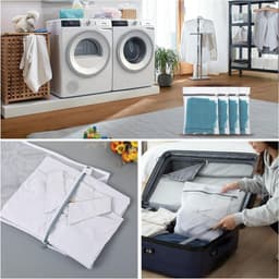 4 stuks netwaszakken, gevoelige kleine waszakken, waszak, 30 x 20 cm, wasnet, fijne was, reizen, waszak voor wasmachine, waszak met ritssluiting, voor ondergoed, lingerie — thumbnail 3