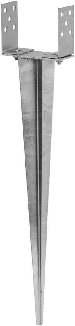 Paalanker Staal - Grondanker Hekpaal - Terras Maken - Warm Verzinkt - 750 mm - Zilver — thumbnail 1