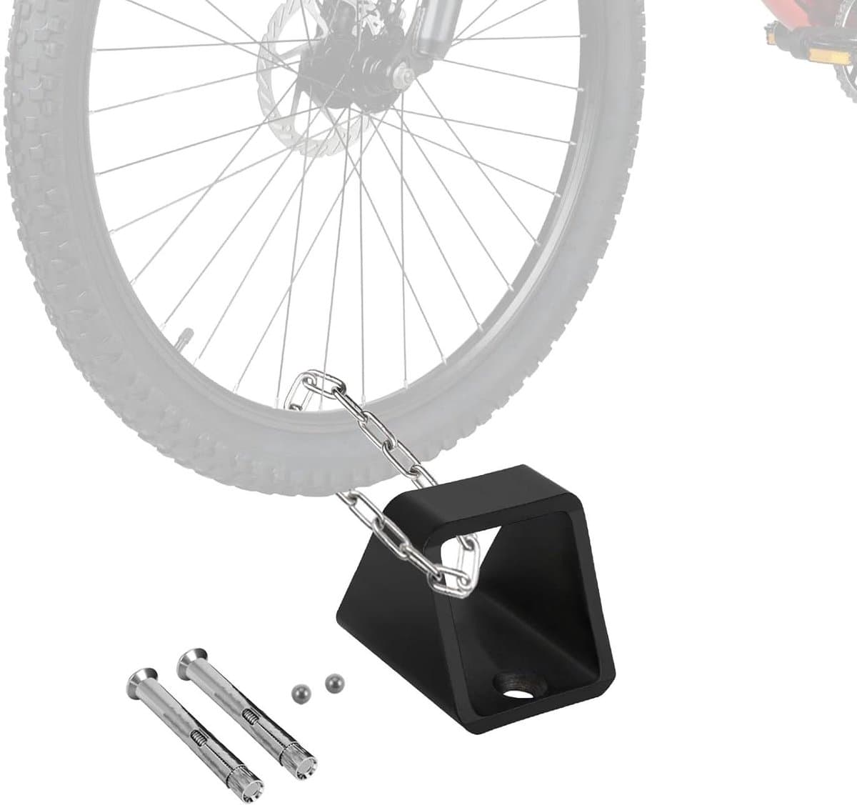 Grondanker Motorfiets Fiets - Muuranker Universeel - Diefstal Beveiliging - Eendelige Vorming - 145 x 123 cm - Grijs — afbeelding 1