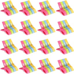 Dailygoods - 64 stuks Grote kunststof wasknijpers - Handdoekklemmen voor kleding en strandlakens — thumbnail 1