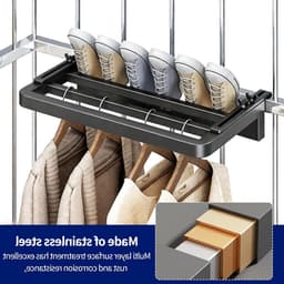 Droogrek voor Radiator, Ruimtebesparend Handdoekrek voor Balkon, Wandmontage voor Badkamer en Raam, Ideaal voor Was en Droog (40 x 25 cm) — thumbnail 4