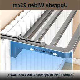 Verstelbaar Droogrek voor Radiatoren - Ruimtebesparend Droogrek, Efficiënt Binnendrogen en Draagbaar Ontwerp voor Thuisgebruik — thumbnail 5