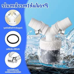 Dubbele Y-adapter voor afvoer met slangklem, aansluitingen van 18-24 mm en 40 mm buis, ideaal voor vaatwasser, wasmachine en droger (3 stuks) — thumbnail 2